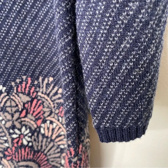 Anthropologie Moth Imperial Garden Cowl Neck Tunic/Dress Sweater L - Picture 8 of 15